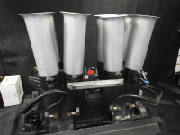 CROWER TILTED   SB CHEVY  2.5"   - 8 STACK  NEW RAM TUBES - REBUILT BARREL VALVE